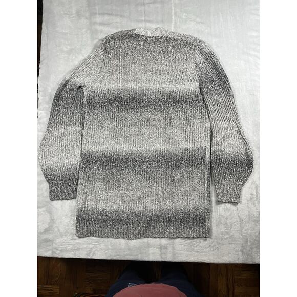 GAP Womens Small Gray Ombre Long Sleeve Thigh-Length Open Cardigan Lagenlook - Picture 2 of 12